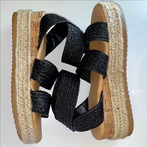 BAMBOO| Cork Platform Sandals| Espadrilles
